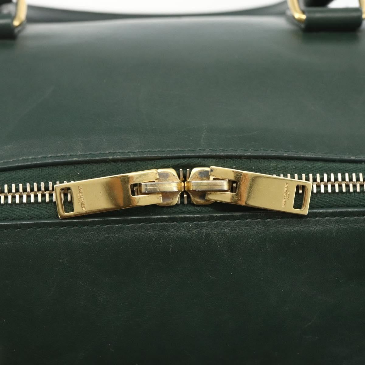 Saint Laurent Classic Duffle Bag Leather, GREEN, LEATHER, Travel bag
