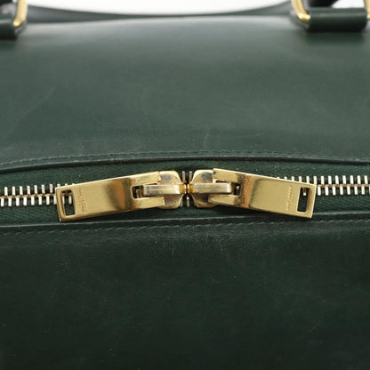 Saint Laurent Classic Duffle Bag Leather, GREEN, LEATHER, Travel bag