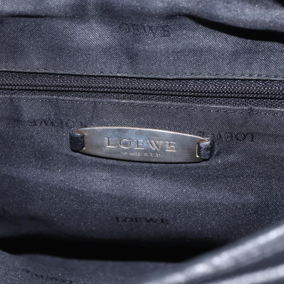 Loewe Vintage Anagram Tote Leather, BLACK, LEATHER, Tote bag
