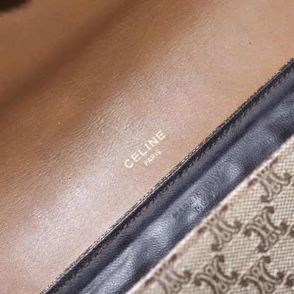 Celine Macadam Shoulder Bag PVC Leather, BEIGE, PVC, Shoulder bag