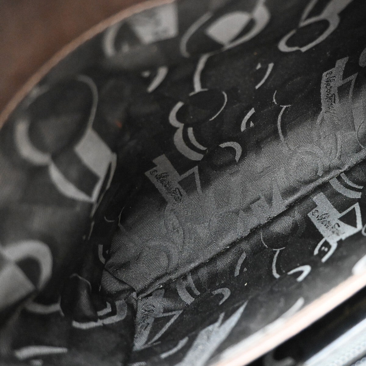 Salvatore Ferragamo Gancini Convertible Top Handle Bag Leather, BROWN, LEATHER, Handbag