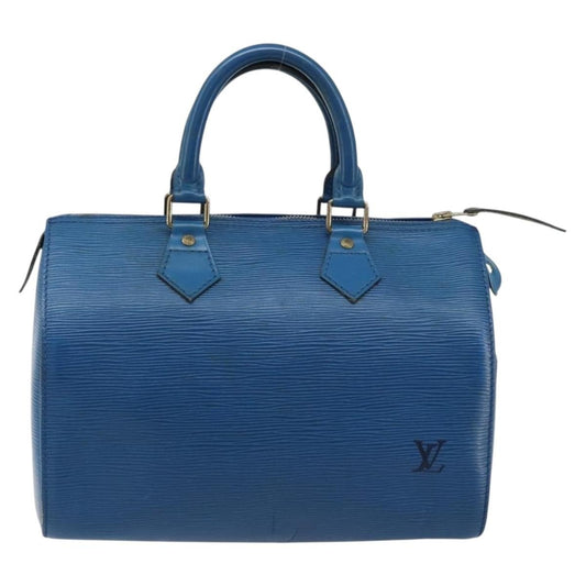 Louis Vuitton Speedy Handbag Epi Leather, BLUE, LEATHER, Handbag
