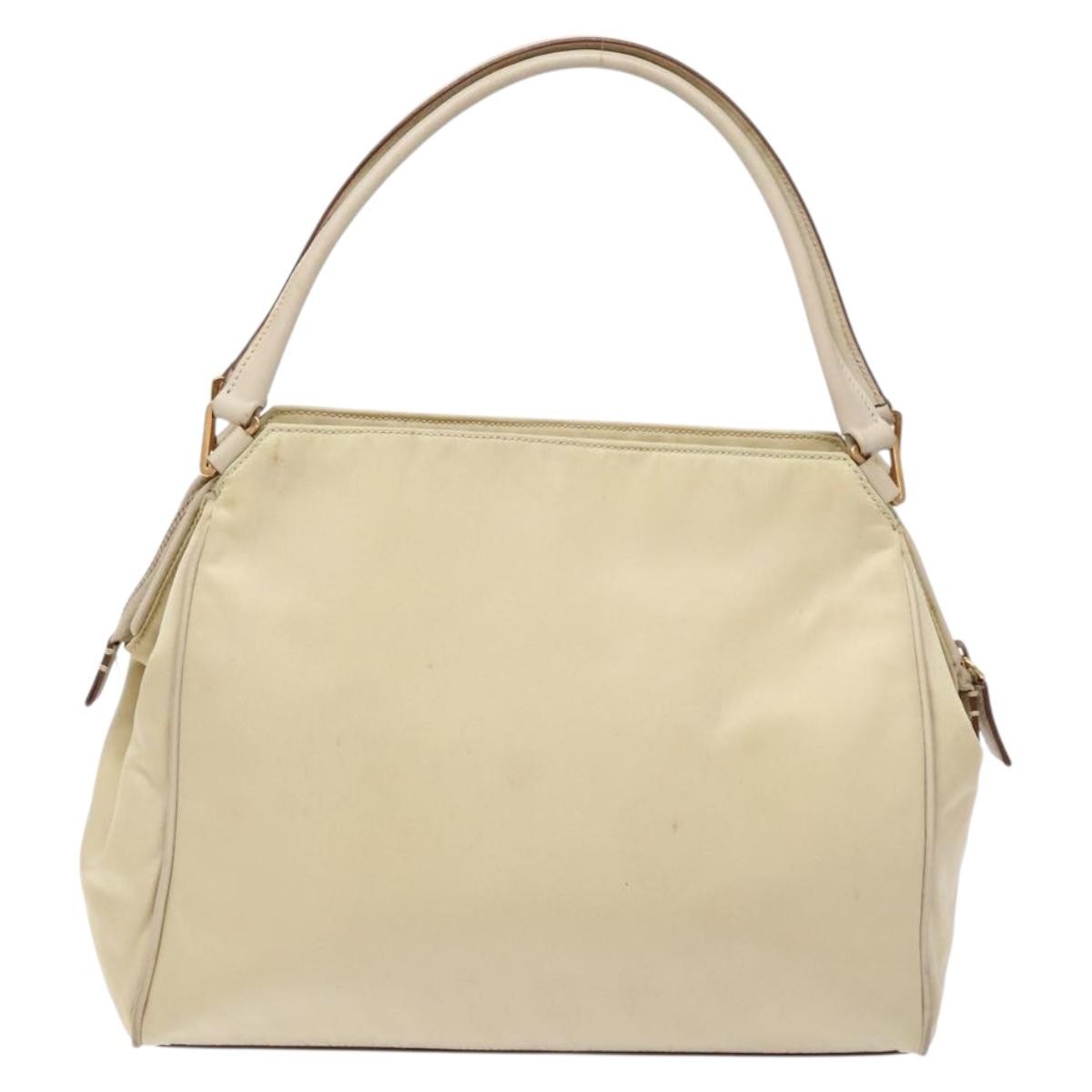 Prada Vintage Handbag Tessuto, BEIGE, NYLON, Handbag