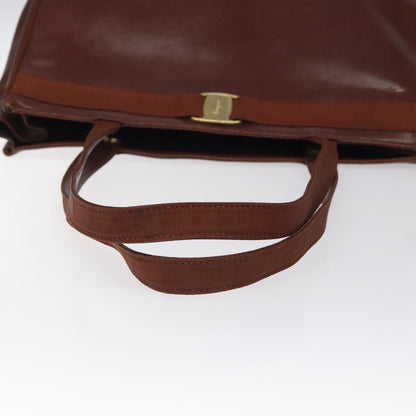 Salvatore Ferragamo Vala tote Leather, BROWN, LEATHER, Tote bag
