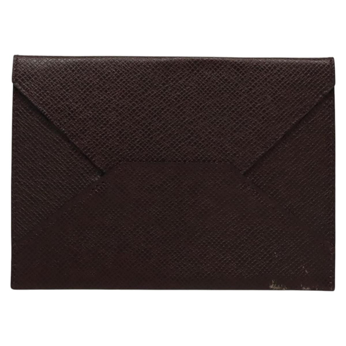 Louis Vuitton Envelope Pouch Epi Leather, BURGUNDY, LEATHER, Clutche & pouche