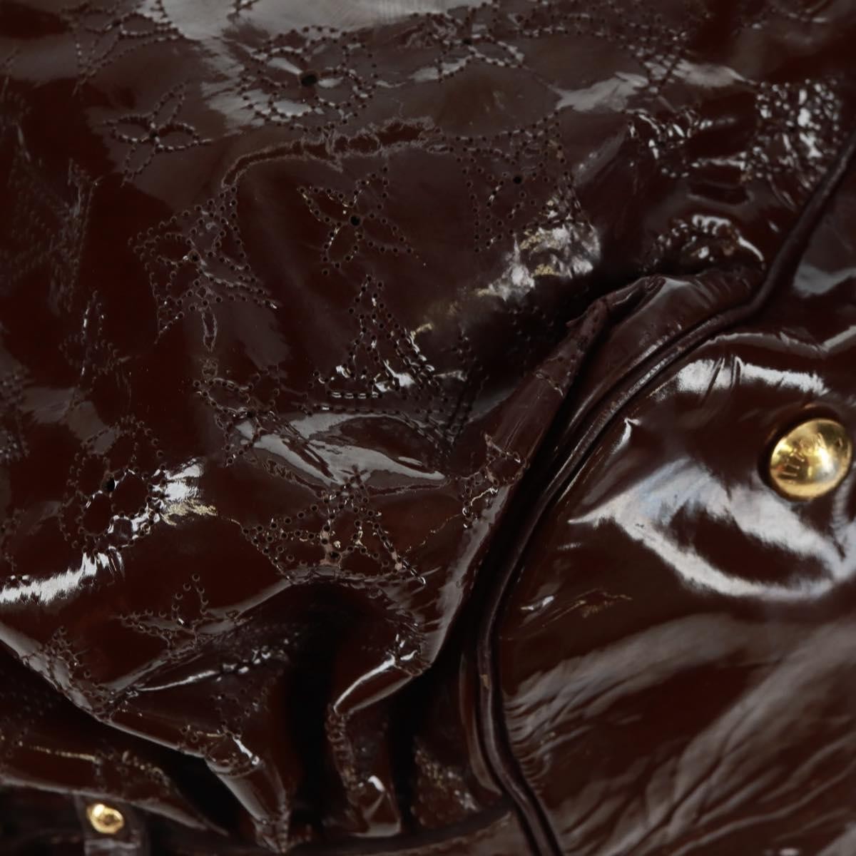 Louis Vuitton L Hobo Surya Leather, BROWN, PATENT_LEATHER, Tote bag