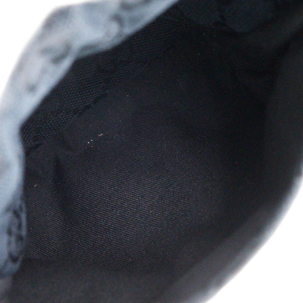 Gucci Vintage Double Belt Bag GG Canvas with Leather, BLACK, CANVAS, Shoulder bag