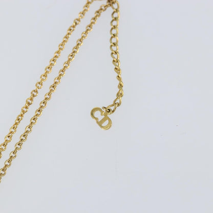 Christian Dior D logo Pendant Necklace Metal, GOLD, METAL, Necklace