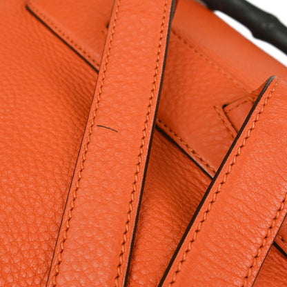 Gucci Bamboo Tassel Backpack Leather, ORANGE, LEATHER, Backpack