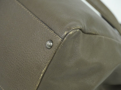 Fendi Peekaboo Bag Leather, GRAY, LEATHER, Handbag