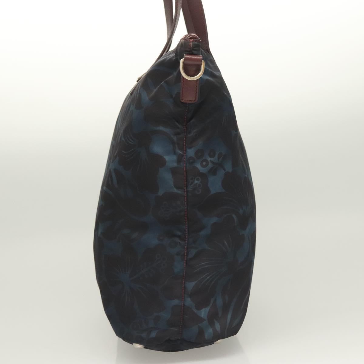Prada Convertible Tote Printed Tessuto with Saffiano, BLUE, NYLON, Tote bag