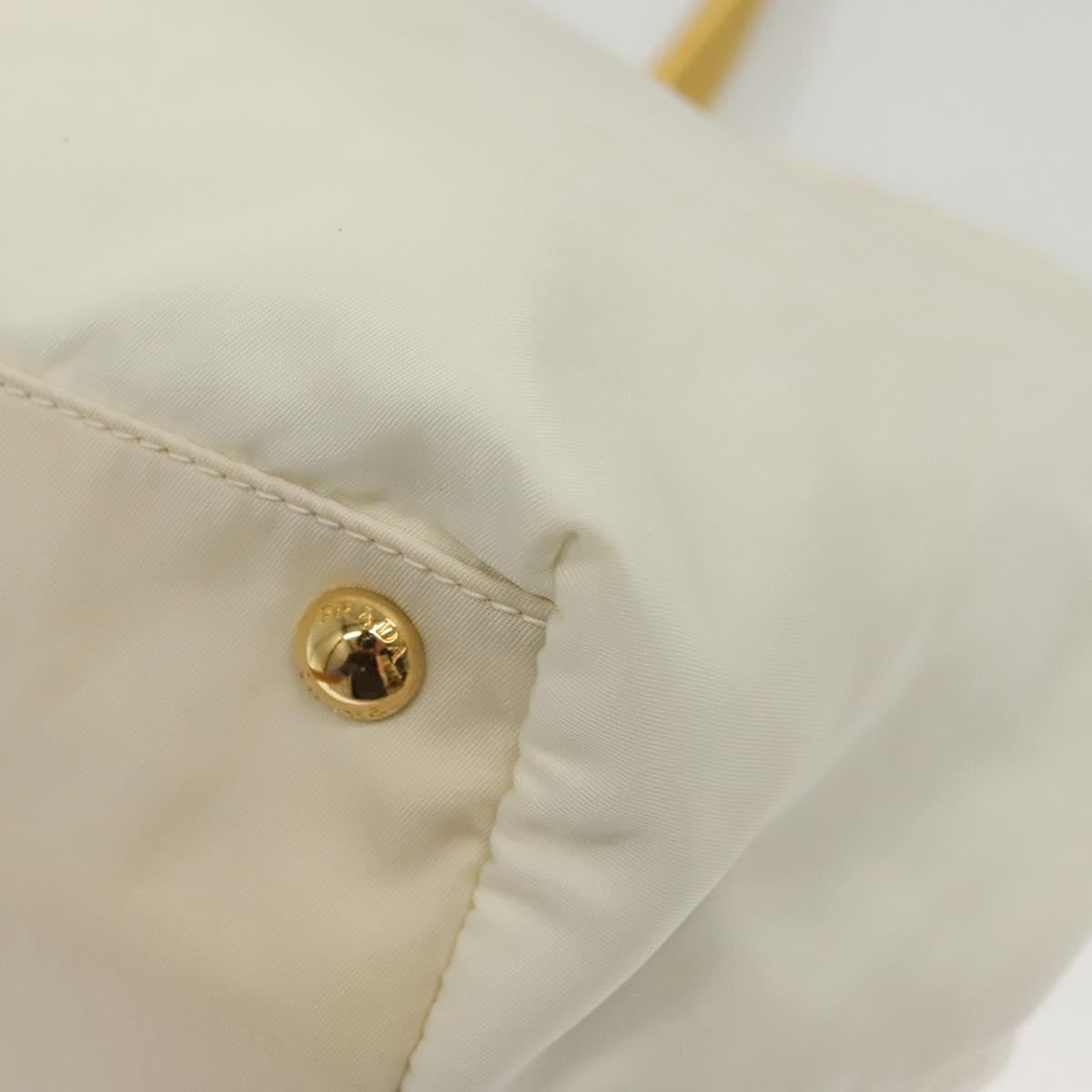 Prada Bow Tote Tessuto with Leather, WHITE, NYLON, Tote bag