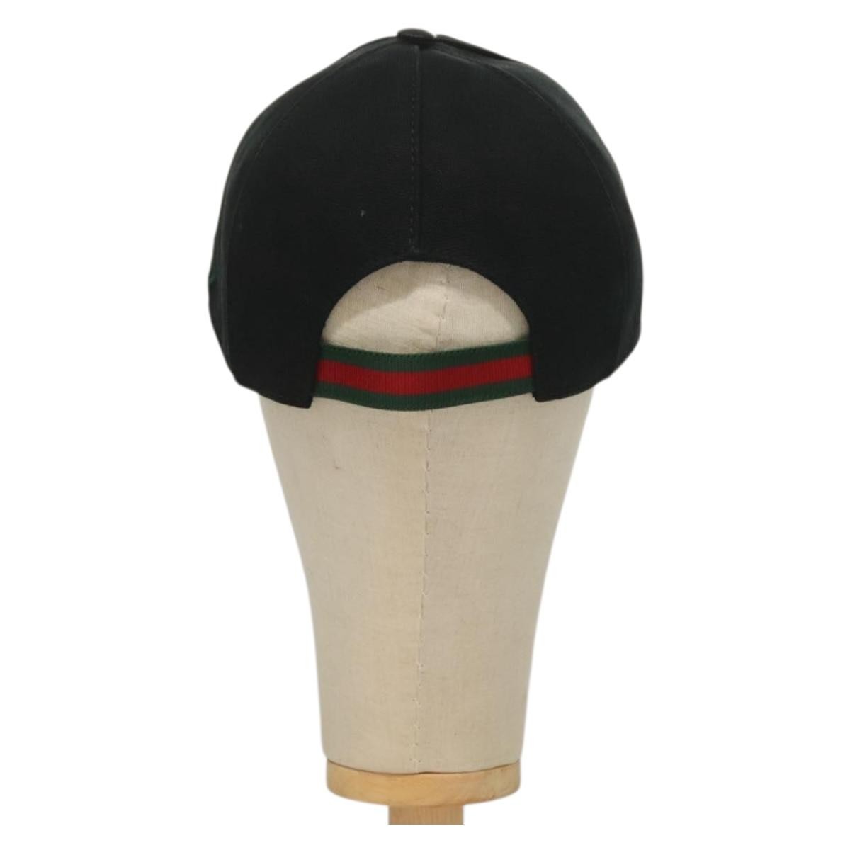 Gucci Interlocking G Web Baseball Cap Canvas, BLACK, CANVAS, Head accessory