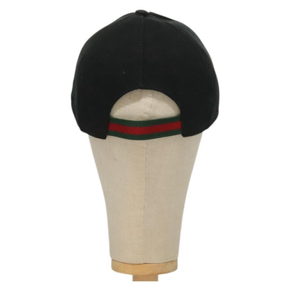 Gucci Interlocking G Web Baseball Cap Canvas, BLACK, CANVAS, Head accessory