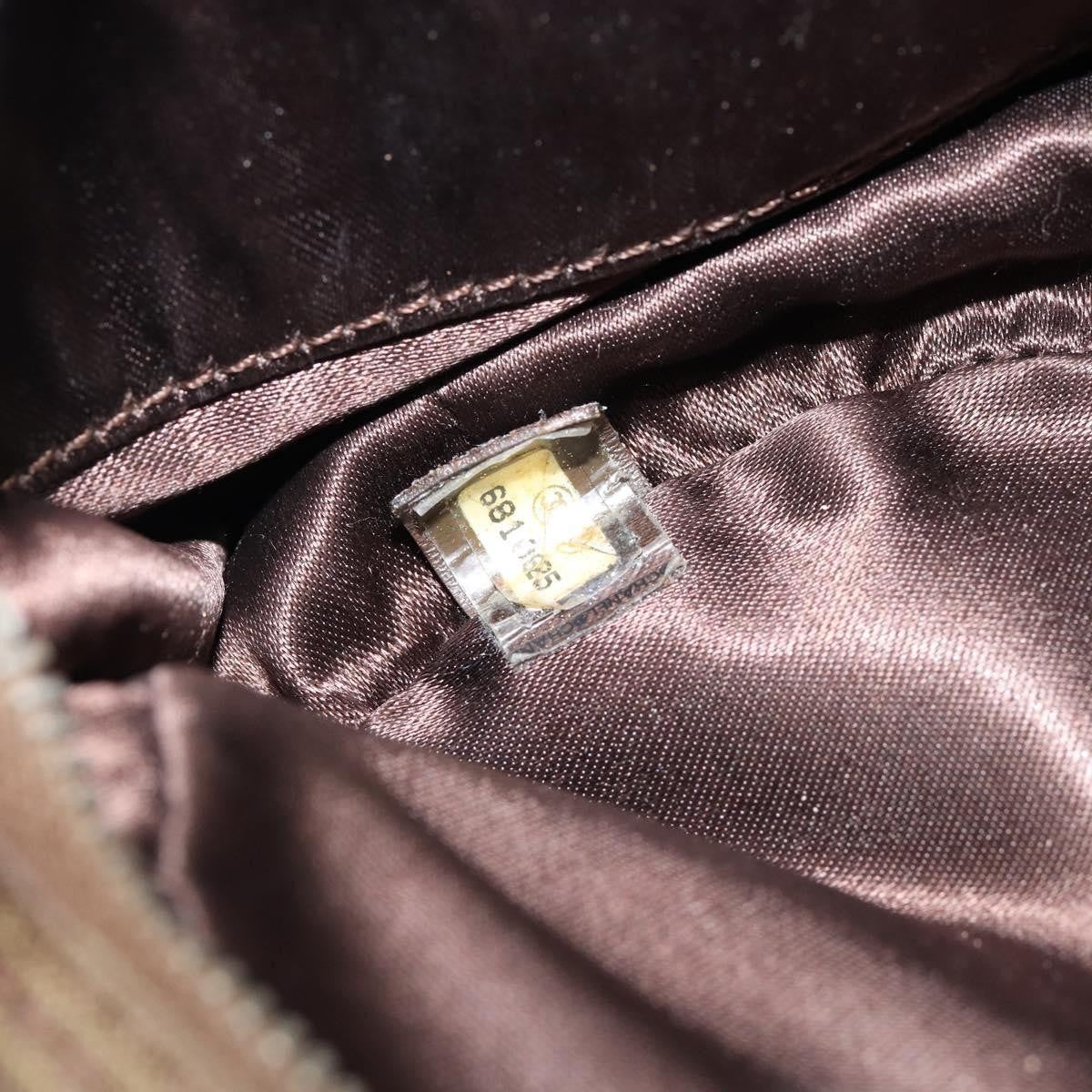 Chanel Travel Line Round Wristlet Nylon, BEIGE, NYLON, Clutche & pouche