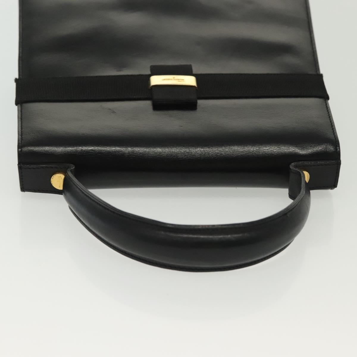 Salvatore Ferragamo Vala Handbag Leather, BLACK, LEATHER, Handbag
