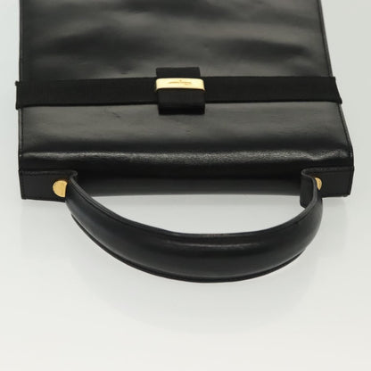Salvatore Ferragamo Vala Handbag Leather, BLACK, LEATHER, Handbag
