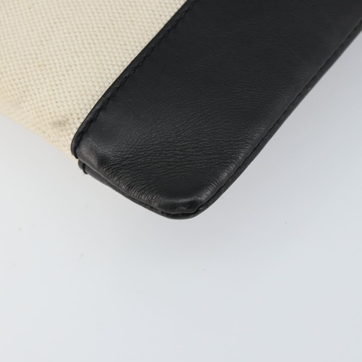 Balenciaga Clip P Pouch Leather, BEIGE, CANVAS, Clutche & pouche