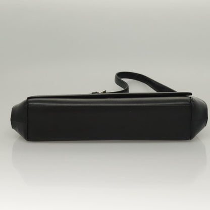 Valentino Garavani Flap Shoulder Bag Leather, BLACK, LEATHER, Shoulder bag