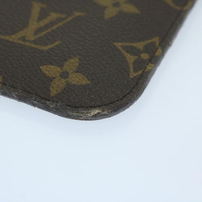 Louis Vuitton Neverfull Pochette Monogram Canvas, BROWN, CANVAS, Tote bag