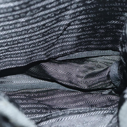 Prada Single Buckle Pocket Backpack Wool, GRAY, WOOL, Backpack