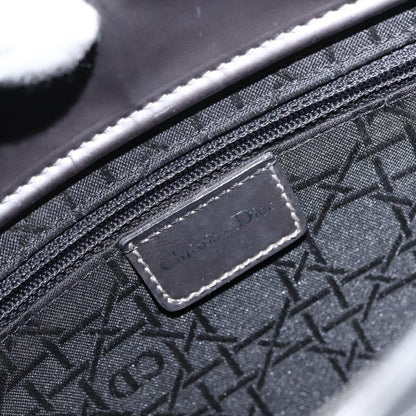 Christian Dior Vintage Handbag Leather, GRAY, LEATHER, Handbag