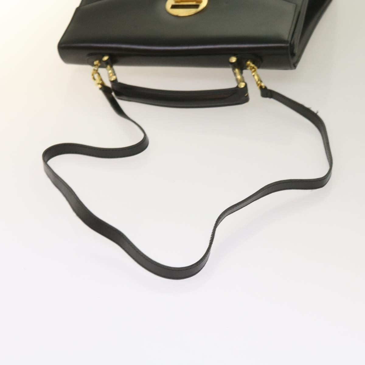 Versace Vintage Convertible Medusa Top Handle Bag Leather, BLACK, LEATHER, Handbag