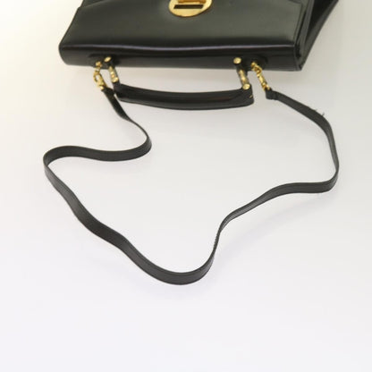 Versace Vintage Convertible Medusa Top Handle Bag Leather, BLACK, LEATHER, Handbag