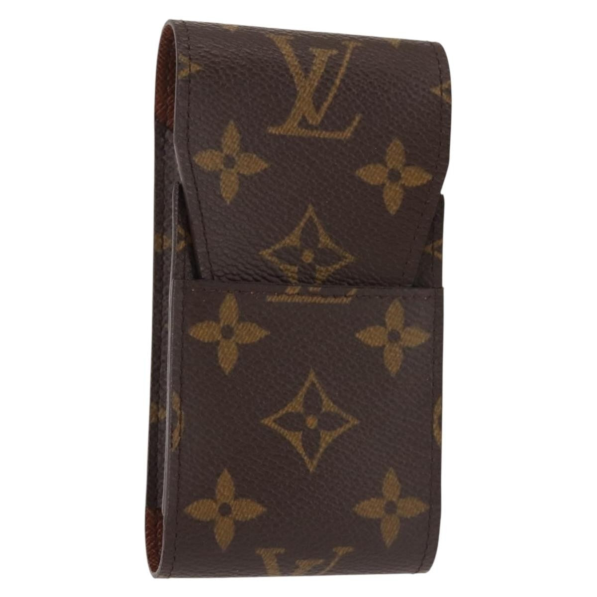 Louis Vuitton Etui Cigarette Case Monogram canvas, BROWN, CANVAS, Toiletry Case