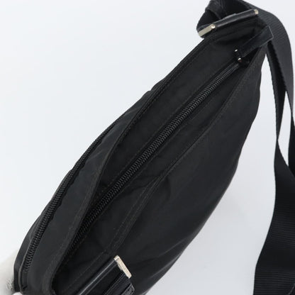 Prada Front Pocket Messenger Bag Tessuto, BLACK, NYLON, Shoulder bag