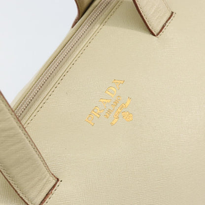 Prada Vintage Handbag Leather, BEIGE, LEATHER, Handbag