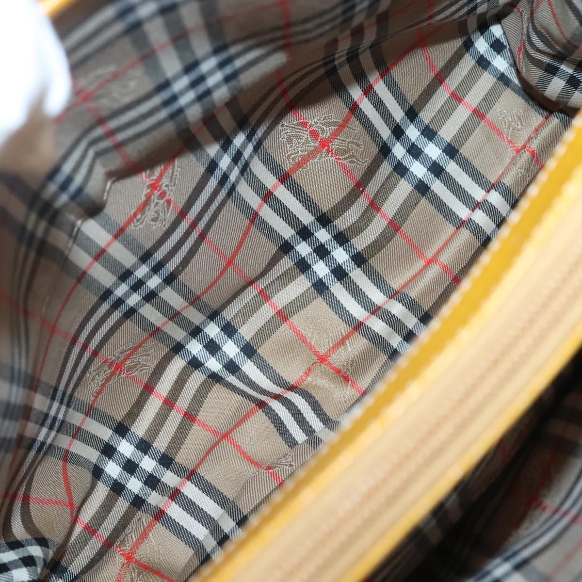 Burberry Vintage Handbag Leather, YELLOW, LEATHER, Handbag