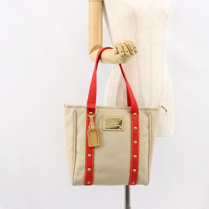 Louis Vuitton Antigua Tote Canvas, BEIGE, CANVAS, Tote bag