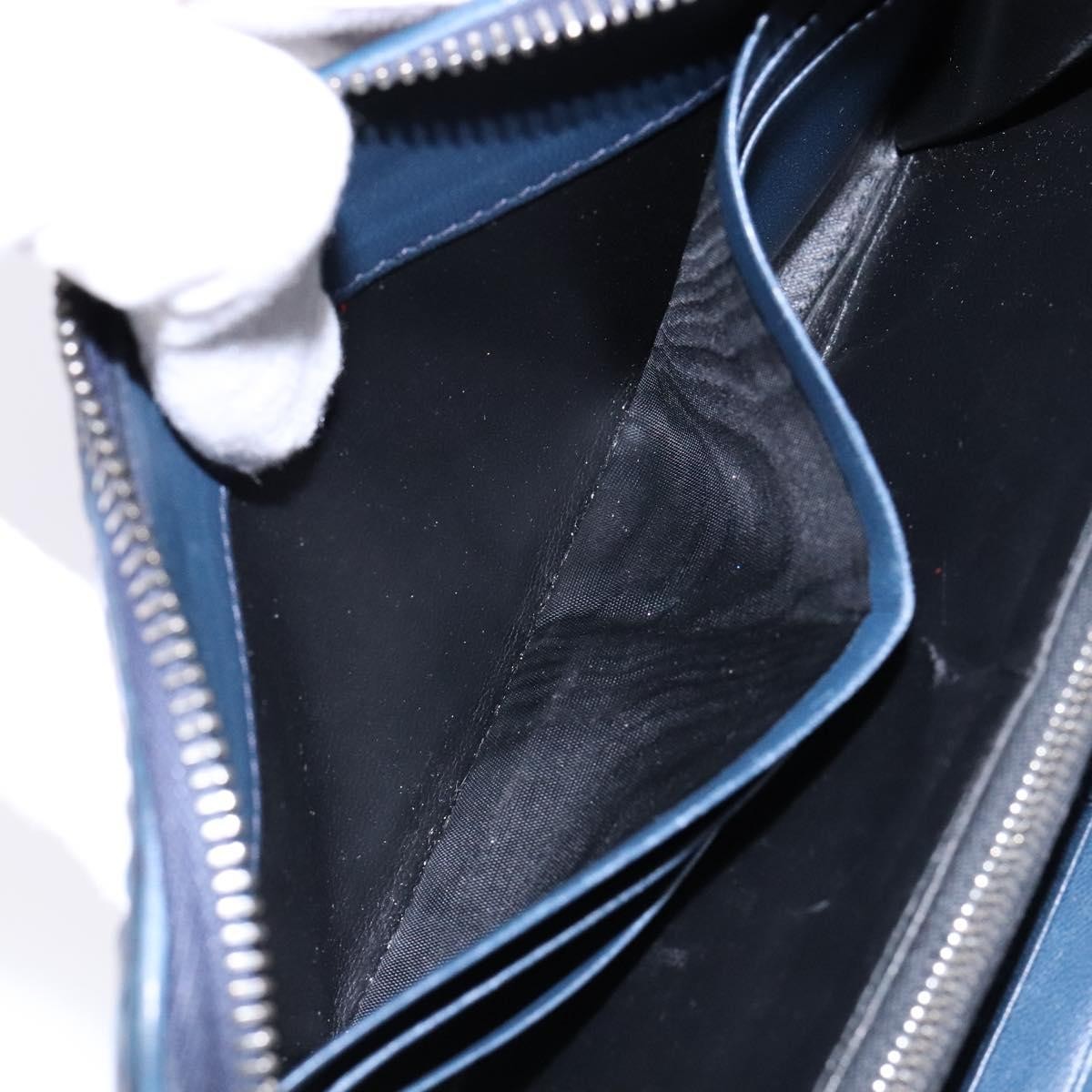 Bottega Veneta Intrecciato Wallet Leather, NAVY, LEATHER, Wallets