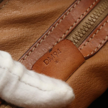 Celine Vintage Macadam Handbag Canvas and Leather, BROWN, CANVAS, Handbag