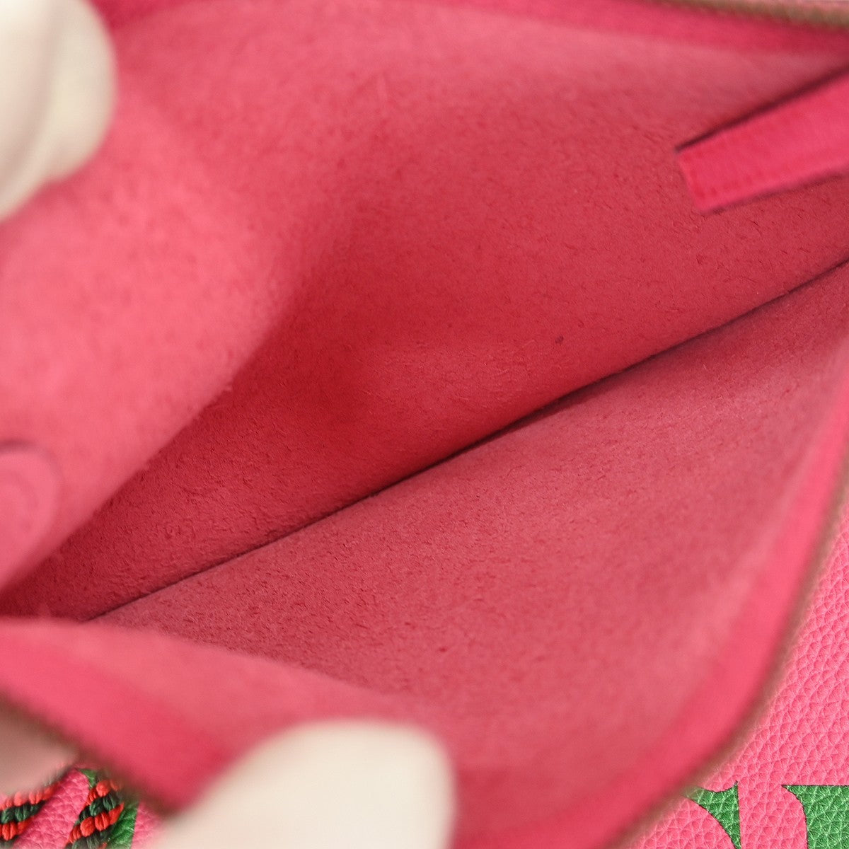 Gucci Logo Drawstring Backpack Printed Leather, PINK, LEATHER, Backpack