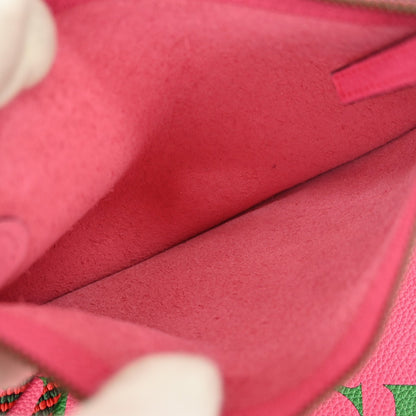 Gucci Logo Drawstring Backpack Printed Leather, PINK, LEATHER, Backpack