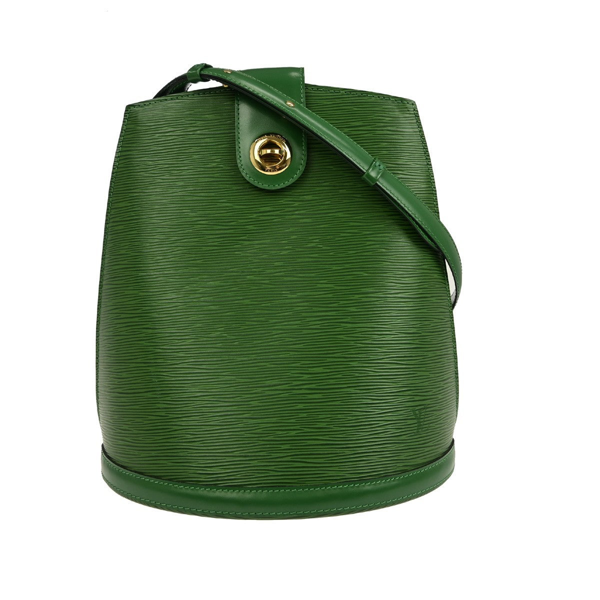 Louis Vuitton Cluny Shoulder Bag Epi Leather, GREEN, LEATHER, Shoulder bag