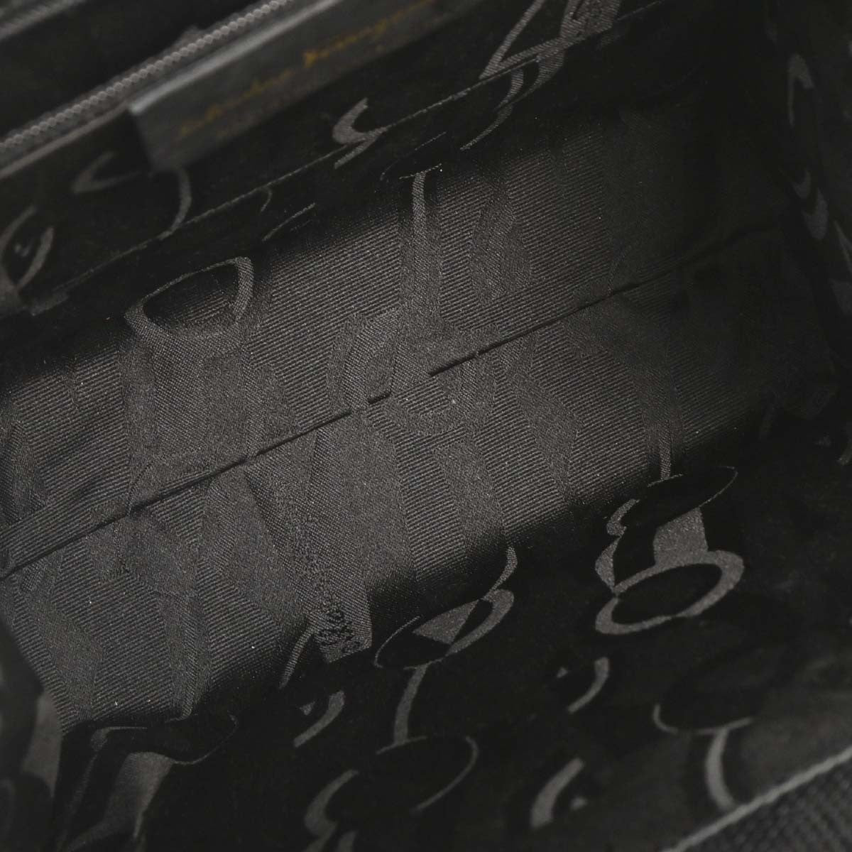 Salvatore Ferragamo Convertible Vara Bow Tote Lizard Embossed Leather, BLACK, LEATHER, Handbag