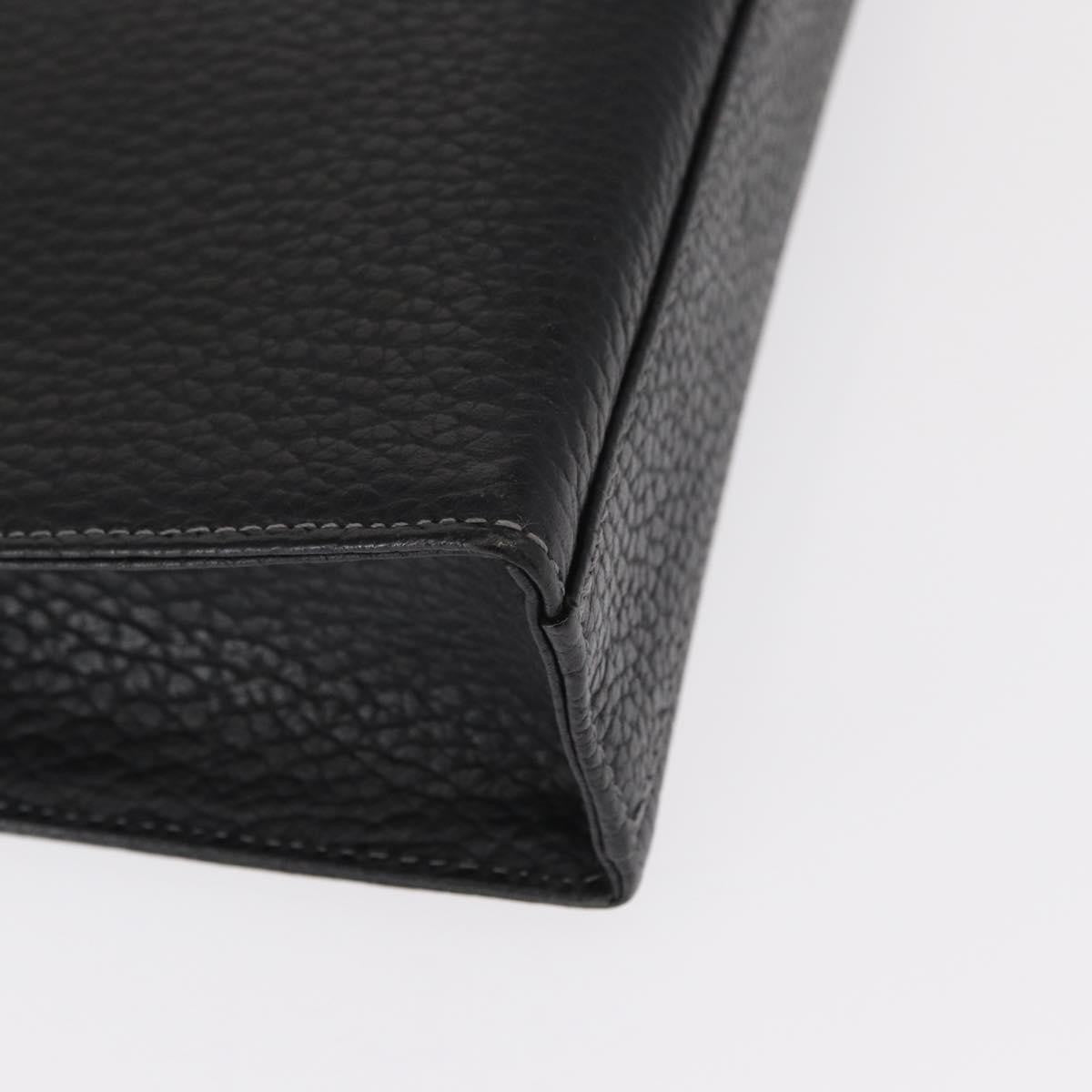 Burberry Zip Clutch Leather, BLACK, LEATHER, Clutche & pouche