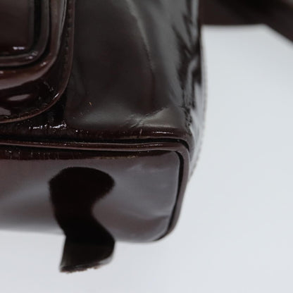 Gucci Vintage Bamboo Backpack Patent, BROWN, PATENT_LEATHER, Backpack