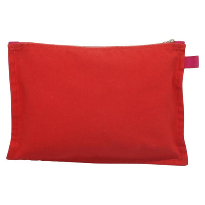 Hermes Bora Bora Pouch Toile, PINK, CANVAS, Clutche & pouche