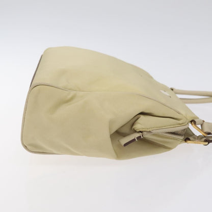 Prada Vintage Zip Handbag Tessuto, BEIGE, NYLON, Handbag