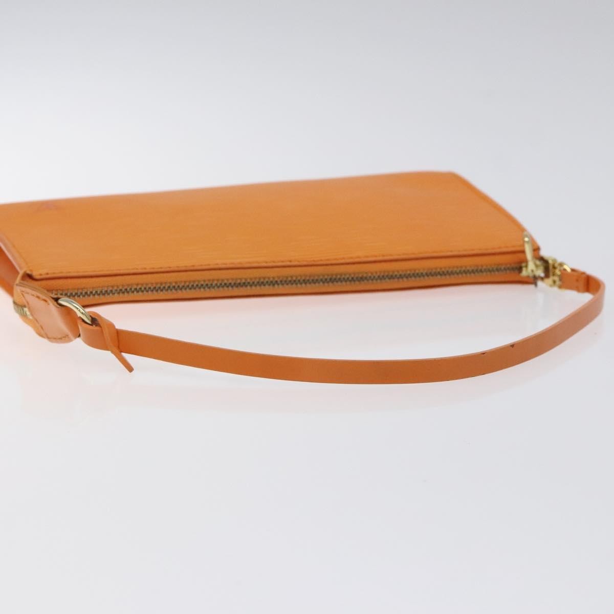Louis Vuitton Pochette Accessoires Epi Leather, ORANGE, LEATHER, Clutche & pouche