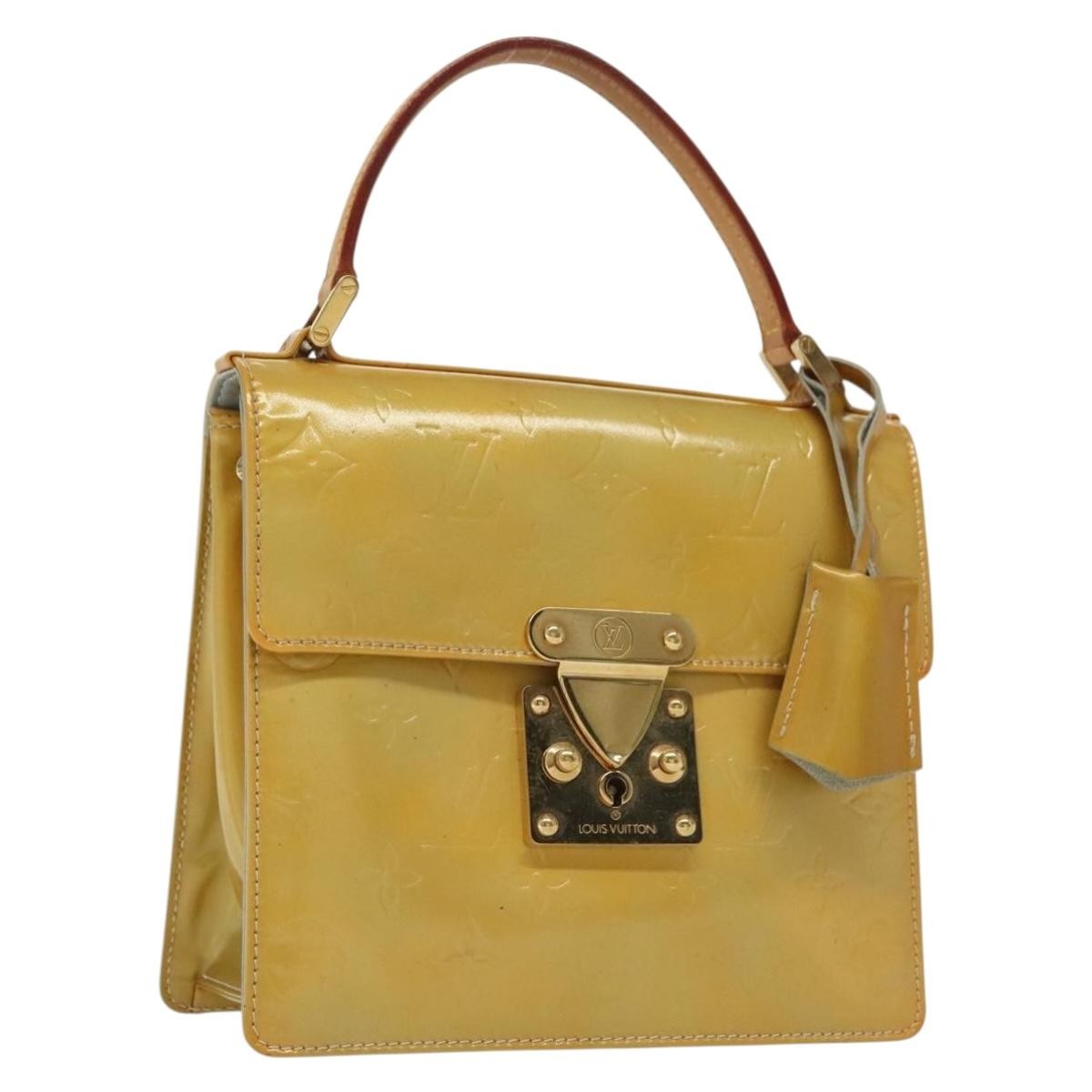 Louis Vuitton Spring Street Handbag Monogram Vernis, BEIGE, PATENT_LEATHER, Handbag
