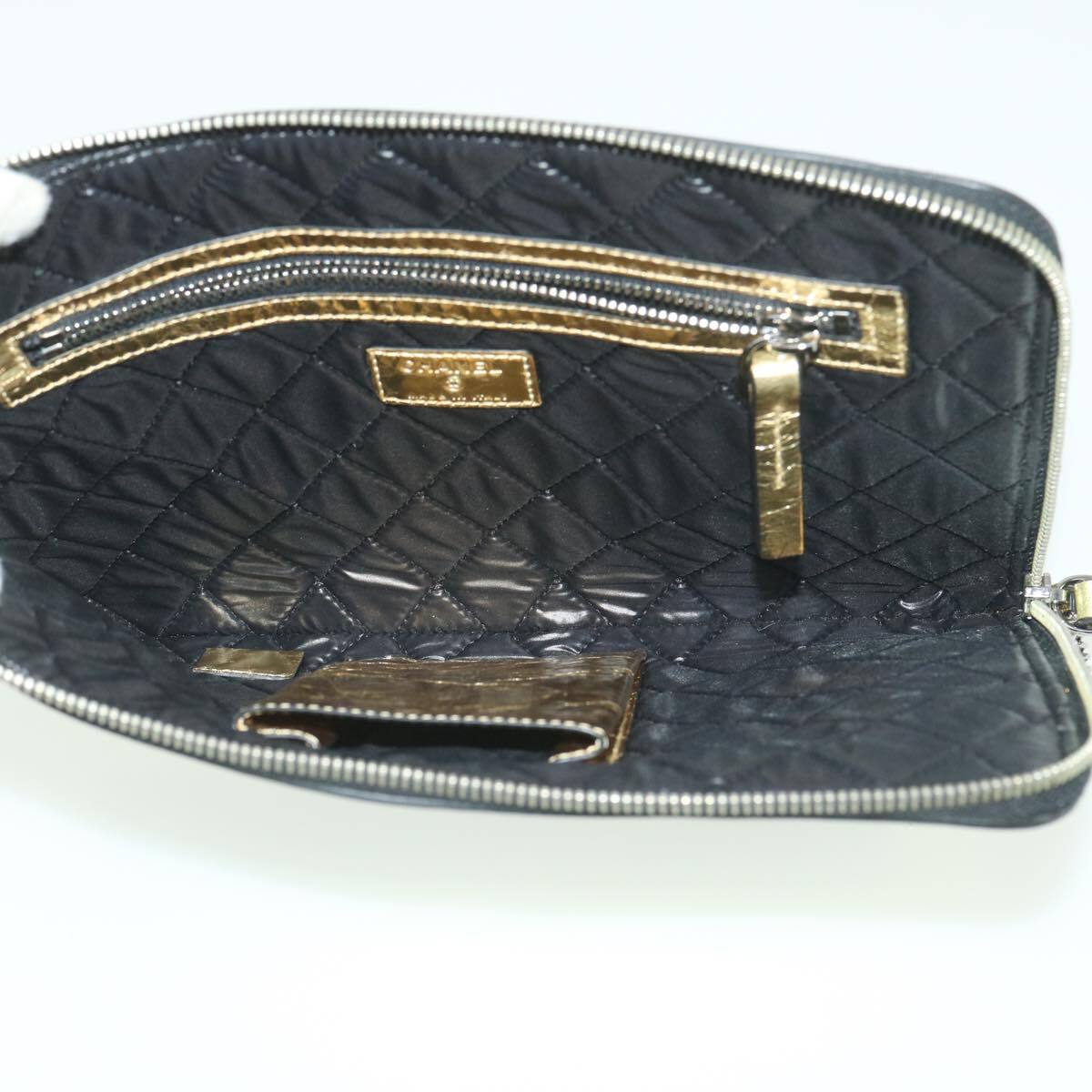 Chanel Je ne suis pas en solde Leather, GOLD, LEATHER, Handbag