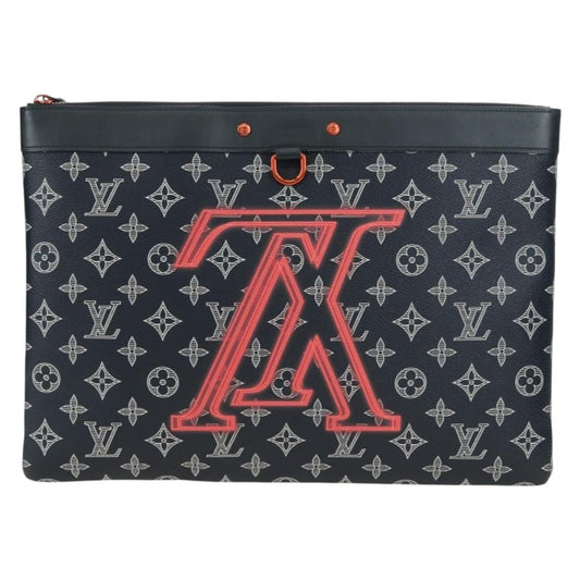 Louis Vuitton Pochette Apollo Limited Edition Upside Down Monogram Ink, Navy, Canvas, Clutch