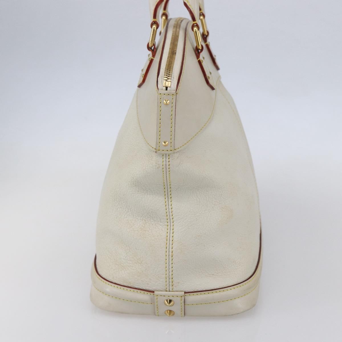 Louis Vuitton Suhali Lockit Handbag Leather, WHITE, LEATHER, Handbag