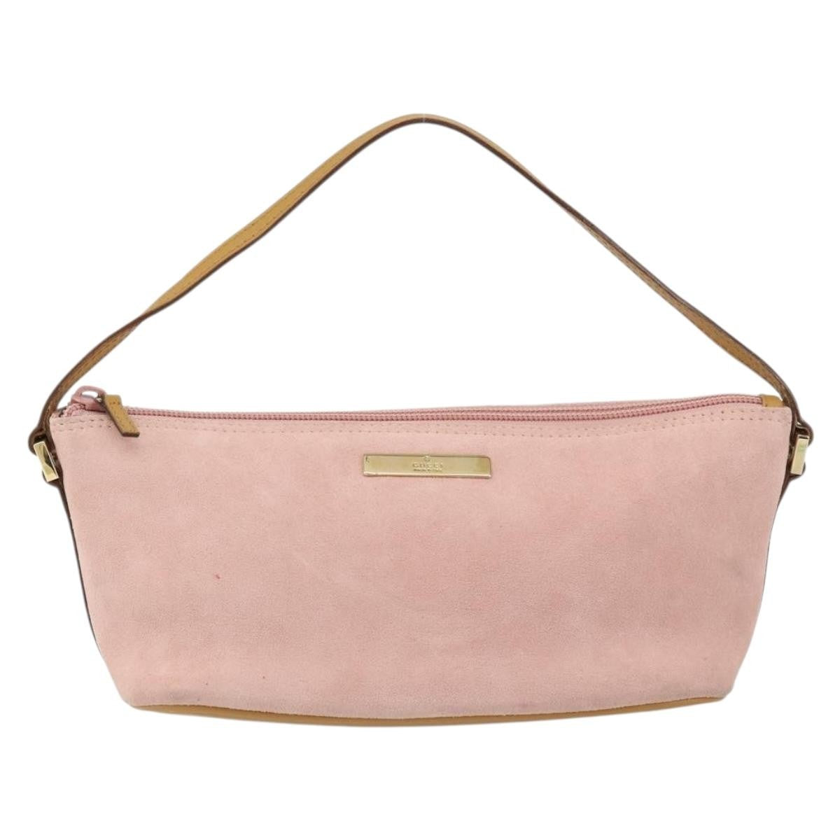 Gucci Vintage clutch Bag Leather, PINK, SUEDE, Clutche & pouche