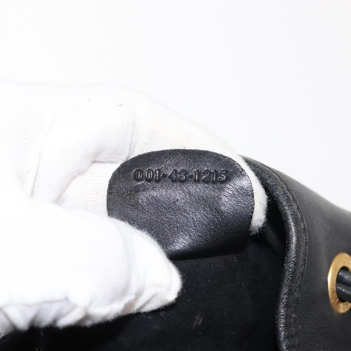 Gucci Vintage Drawstring Shoulder Bag Leather, BLACK, LEATHER, Shoulder bag